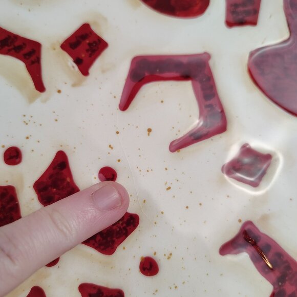 Susan Winget Holiday Serving Plate 12.5" x 13" Christmas Decor - Picture 5 of 7